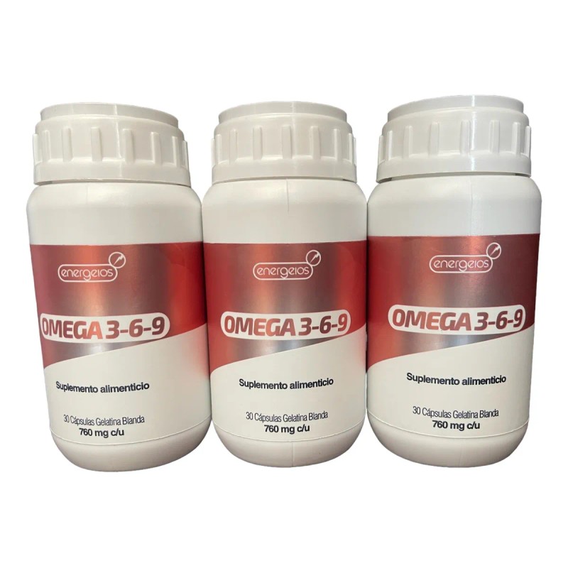 Omega 3 6 9 Son 3 Botes (90 Cápsulas Total)