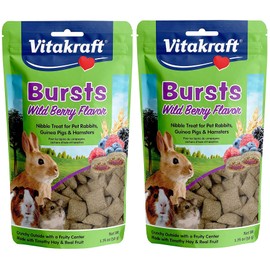 Vitakraft Bursts Small Animal Treats - Wild Berry Snacks - for Rabbits, Guinea Pigs, and Hamsters 1.76 Ounce (Pack of 1)