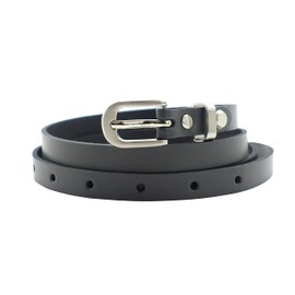 NK Belt GmbH MR-19 Women's Leather Belt Made in Germany, Suit Jeans Belt 12 mm Narrow, gray