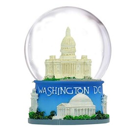 Washington DC Snow Globe Featuring The Capitol Building and DC Monuments 3.5 Inches