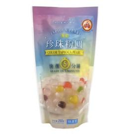 Wufuyuan Black Boba Tapioca Pearls for Bubble Tea - Black sugar/Color 8.8 oz - Multicolor