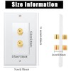 4 Pack Single Gang 1.0 Speaker Wire Wall Plate (Banana