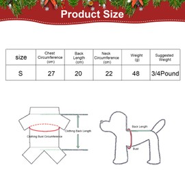 Dog Jumper Red Clothing for Small Dogs Puppies Vest Dog Shirts for Small Dog Stretchy Jumper Dog Jumper with Hood S
