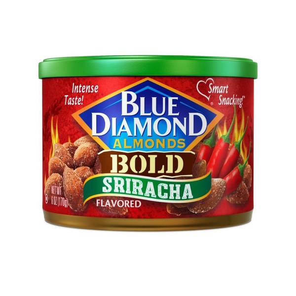 Blue Diamond Almonds Sriracha Flavored Snack Nuts, 6 Oz Resealable