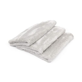 The Rag Company The Rag Company - Eagle Edgeless 500 (3-Pack) Professional Korean 70/30 Blend Super Plush Microfiber Detailing Towels, 500GSM, 16in x 24in, Ice Grey