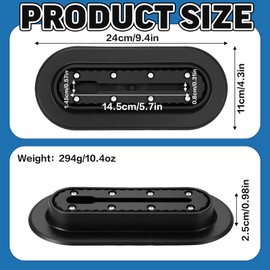 Glimin 2 Pcs Kayak Rail Mount Track, Inflatable Boat Sup Low Profile Marine Nylon Track for Fishing Rod Holder Cup Holder, Kayak Rail Accessories Gear Mounting for Paddle Holders Finder Anchor Cleats