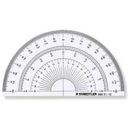 ステッドラー 半円分度器 12cm