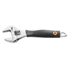 NEO TOOLS Adjustable Spanner Made of Chrome Vanadium Steel - Single Open-End Spanner Adjustable Wrench with Soft Grip - Length: 150 mm Max. Jaw Width 0-23 mm