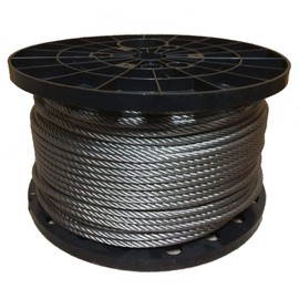 1/8" Stainless Steel Aircraft Cable Wire Rope 7x19 Type 316 (250 Feet)