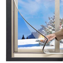 DIY Magnetic Window Insulation Kit 48"x44" Indoor Clear Film for Heat and Cold Winterizing Kit Cuttable Transparent Window Covering