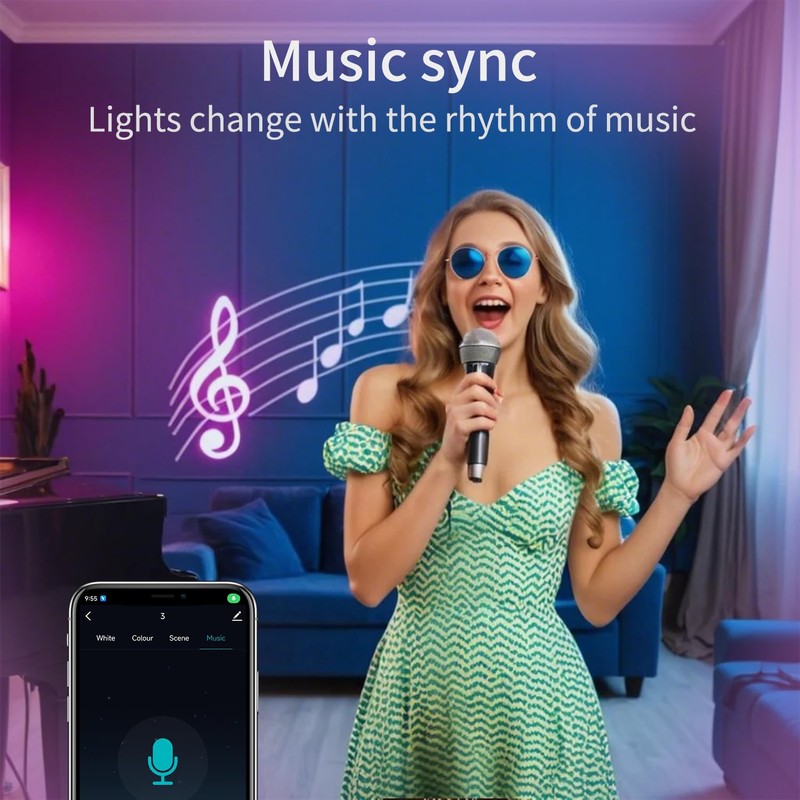 DoHome E12 Smart LED Light Bulb, Dimmable Candelabra Light Work