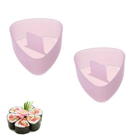HUATEEN Onigiri-Form,2 PCS Teiliges Dreieckige Sushi-Onigiri-Formpresse,Sushi-Pressform-Dreieck,Reisbällchen-Former,DIY-Werkzeug Kochen in der Küche