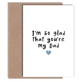 Lovely Father's Day Card - I'm Glad You're My Dad - A5 | Blank inside with Envelope