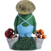 THE ENCHANTED GARDEN Farming Frog Ornament Outdoor Resin Fun Animal
