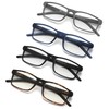 AIKLLY 4 Pack Reading Glasses Blue Light Blocking for Men,Rectangular