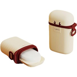 Leakproof Travel Soap Case with Lid, 2Pcs Leakproof Travel Soap Case Portable Bar Soap Holder with Lid,Leakproof Bar Soap Travel Case Soap Holder,Travel Soap Container Soap Dishes Soap Case Container