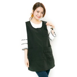 Apron, Women's, Men's, Short, Conceals Your Buttocks, Mini Length, Café and Loose, Nylon, Trimming Apron, Tabrier, Simple, Plain, Women's, Nursery Teacher, Trimmer, Black