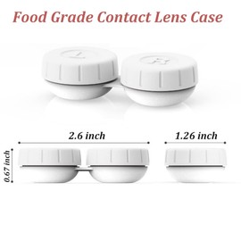 Vastsoon Pack of 3, Contact Lens Cleaner Accessories,Portable Contact Lens Case Replacement