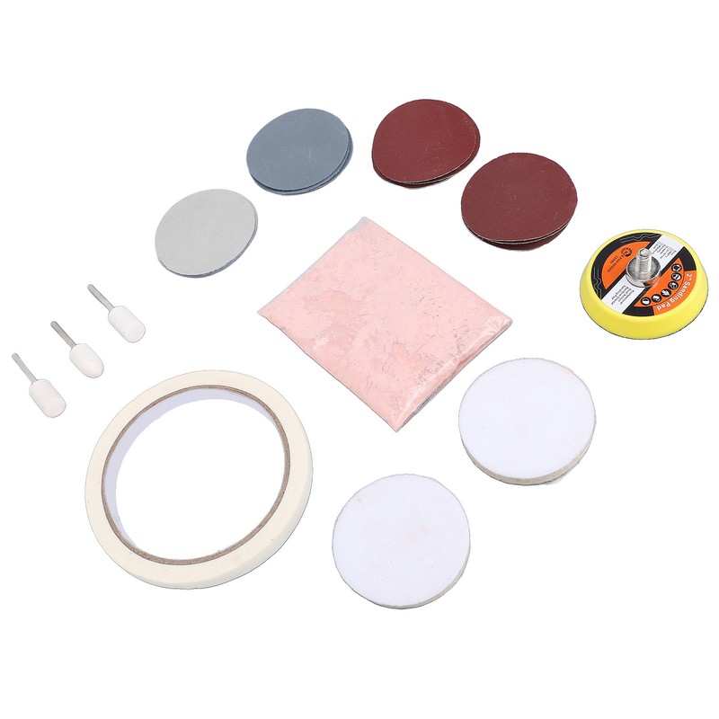 20 Pieces Watch Glass Polishing Kit Buffing Powder Felt Pad
