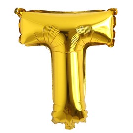 32 inch Letter Balloons Gold Alphabet Number Balloons Foil Mylar Party Wedding Bachelorette Birthday Bridal Shower Graduation Anniversary Celebration Decoration (32 inch T Gold)