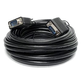 Black Male to Male 15-pin VGA Cable Computer Monitor Cable - 25 feet