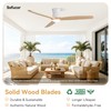 Sofucor 52" Smart Ceiling Fan, Solid Wood Ceiling Fan with
