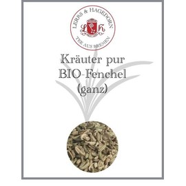 Lerbs & Hagedorn, Kräuter pur BIO Fenchel ganz | 250g (ca. 21 Liter)