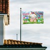Happy Easter Bunny Flag 3x5 Ft Easter Eggs Rabbits Flowers