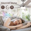 SODSEA Ceiling Fans with Lights, 42 inch Nickel Ceiling Fan