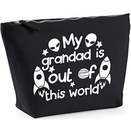 Hippowarehouse My Grandad Is Out Of This World printed make up cosmetic wash bag 18x19x9cm