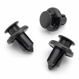 VVO Fasteners- Black Plastic Engine Undertray Clips for Honda Accord, Civic, Jazz, CR-V, S2000, (Pack of 10)