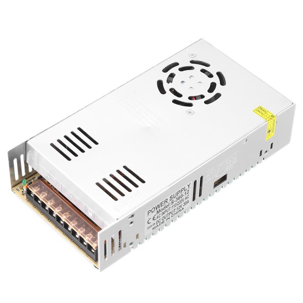 MECCANIXITY 12V 30A Power Supply Adapter Transformer Switch, AC 110/220V