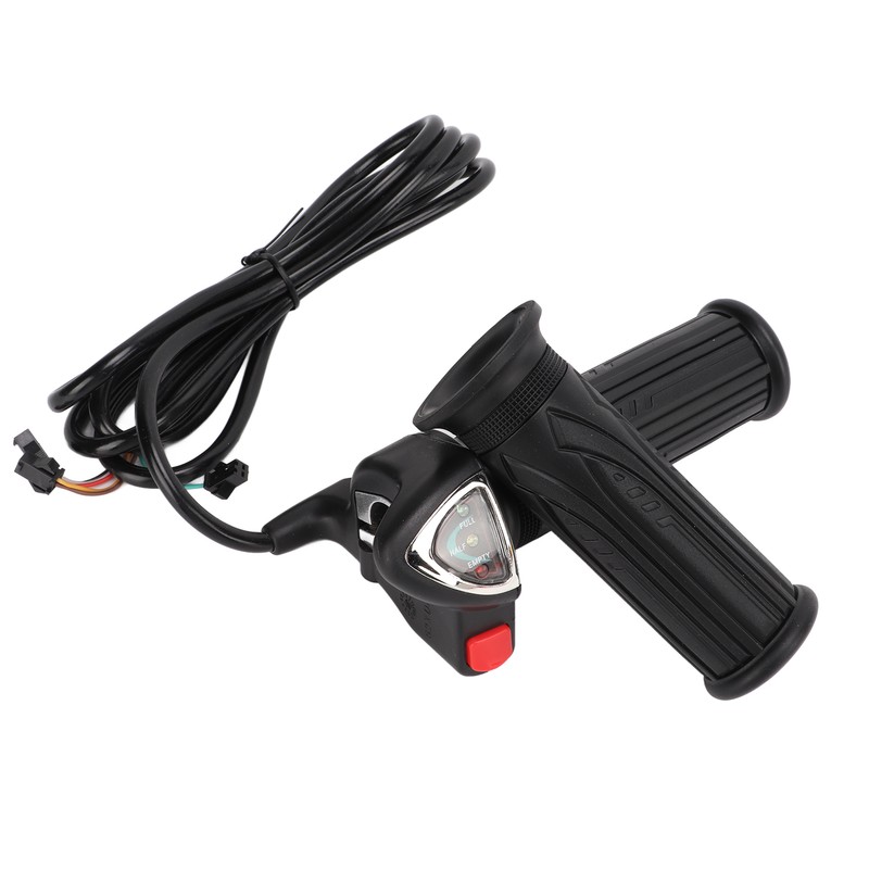 Electric Bicycle Gas Throttle Handle Throttle Grip with Battery Indicator