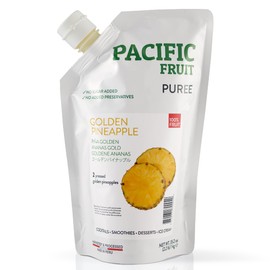 Pacific Fruit | Pineapple Puree, 100% Real Fruit, No added sugar, Non-GMO, Harvested & Processed in Peru, Direct from the Orchard, for Pastry, Cocktails & Beverages, 1 Kg. (2.2 Lbs.)