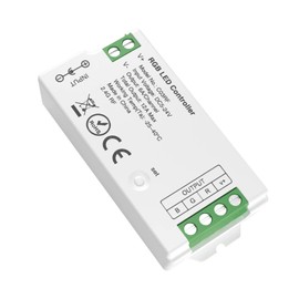 FCOB C03RF LED Controller Support PWM 5050SMD COB RGB (+ R G B) 4pin LED Strip String Bulb Compatible with LM096 WR01RF RC03RF RF Remote DC5V/DC12V/DC24V Max 12A Indoor Use Only