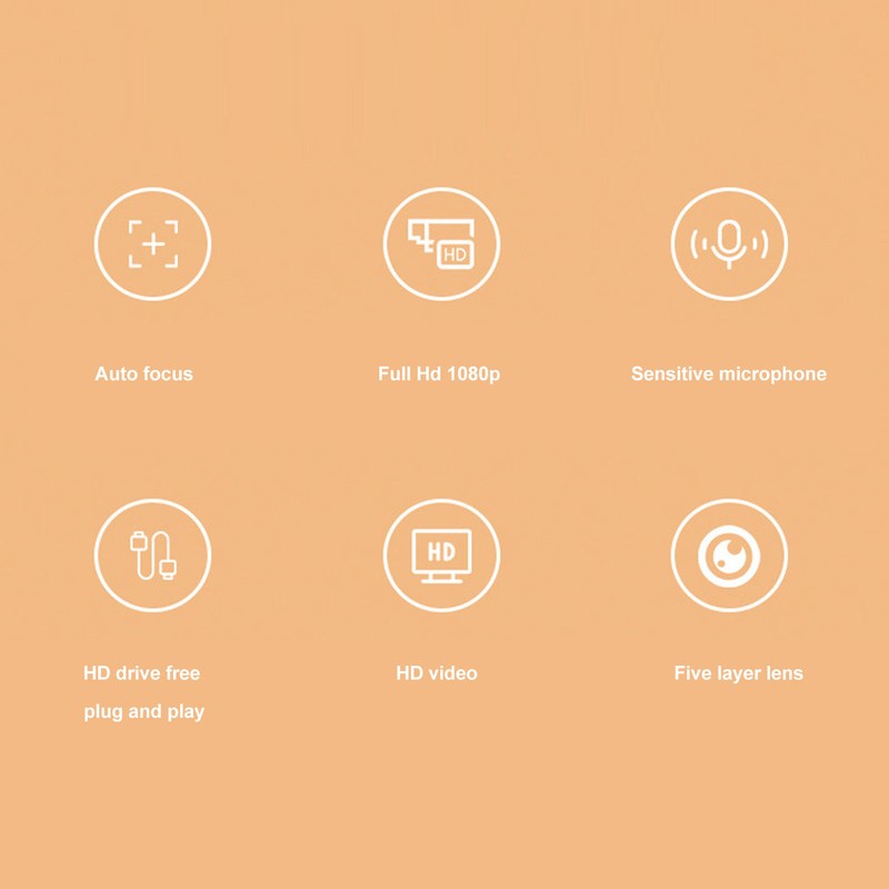 Live Streaming Camera Orange 1080P 2K High Definition Picture Quality