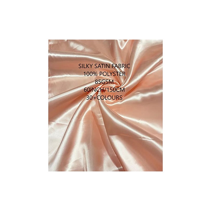 Novato Textiles Silky Satin Liquid Fabric Plain Luxury Craft Dressmaking