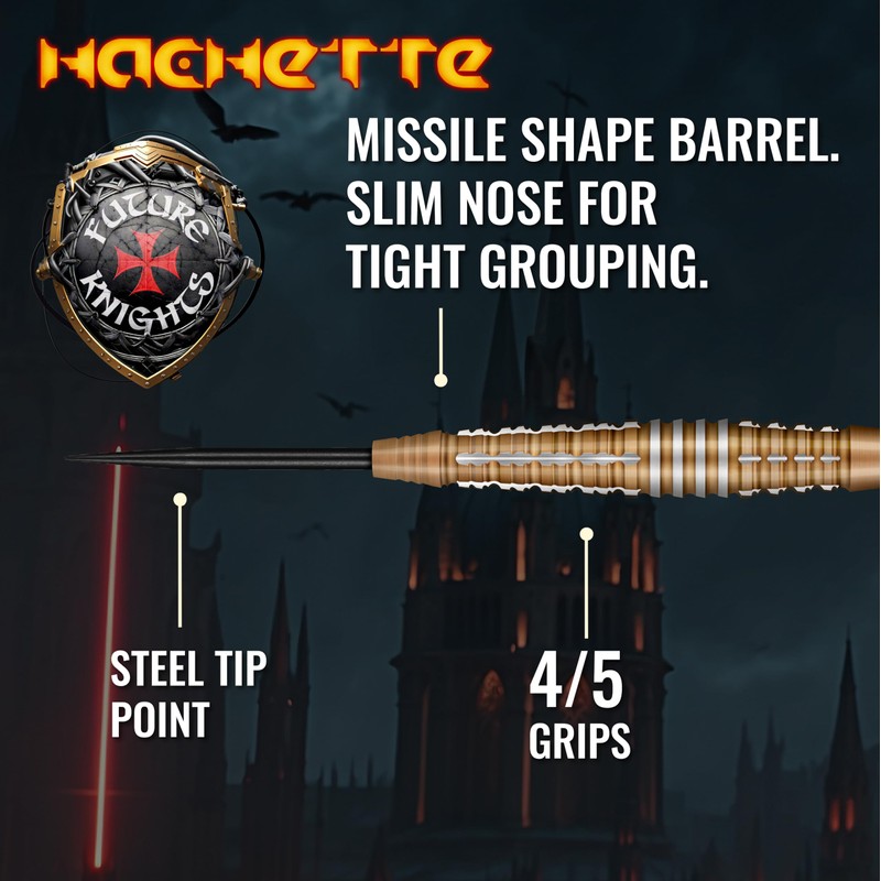 Shot! Future Knights Hachette 90% Steel Darts 24 g