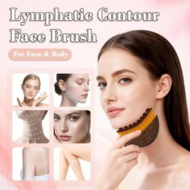 Zheyu 2PCS Lymphatic Contour Face Brush | Herramientas para masajes faciales, belleza y relajación de los músculos del faciales, Mentón y Mandíbula