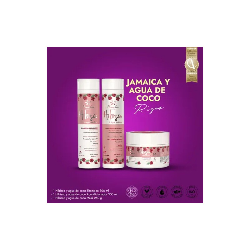 Kit Floractive Shampo Acondicionador Mask Cabello Rizado