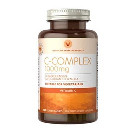 Vitamin World C-Complex 1000 mg.Comprehensive Antioxidant Formula Suitable for Vegetarians 100 Coated caplets