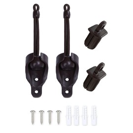 Universal Replacement Installation Accessories for Indoor/Outdoor Sunshade and Roller Blinds (Brown, Bungee kit + end Cap)