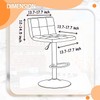 SONNACH Bar Stool Covers, Velvet Barstool Slipcovers with Back, Slipcovers