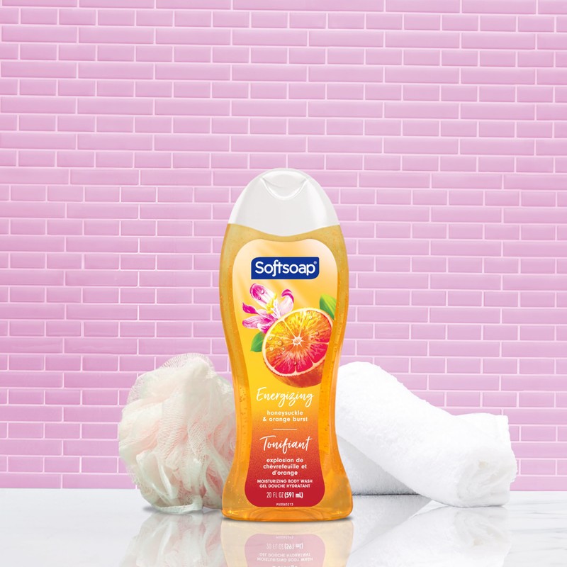 Softsoap Body Wash, Honeysuckle & Orange Burst Body Wash, 20