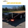 Partsam 1 Set Rectangle Black Trailer Tail Light Mounting Box
