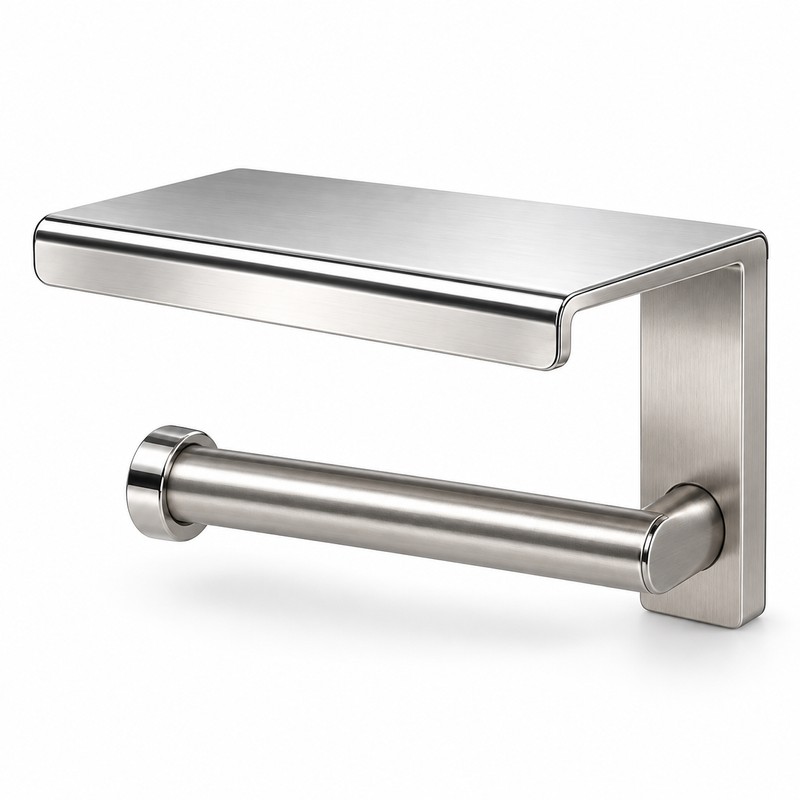 Stainless Steel No-Drill Paper Towel Holder – Wall-Mounted Kitchen Roll