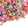 100Pcs 6mm Kawaii Flowers Cabochons Mixed Colors Resin Flat Charms