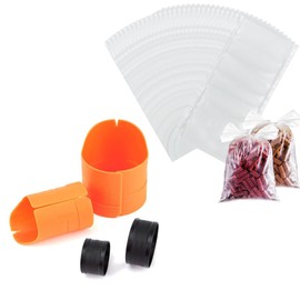 FZGLHQQ 1 Set PVA Bag Refill, PVA Bags Fishing Kit with 10 Pieces Dissolve Water Soluble PVA Bags Plastic Loader for Fishing Bait Fishing Accessories Tackle