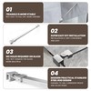 Stainless Steel Shower Rod, Wall-to-Glass Brace for 1/4" & 3/8"