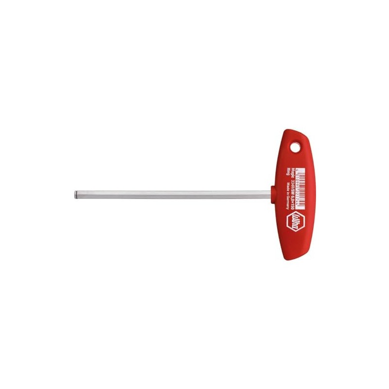 Wiha Allen Wrench with t-Handle, Hexagonal Clamping Ring Function, Magic
